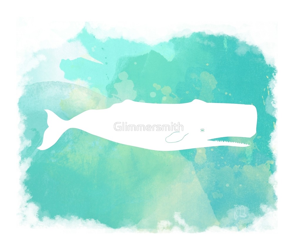 1000x850 Sperm Whale Watercolor Ocean Life Coastal Art By Glimmersmith