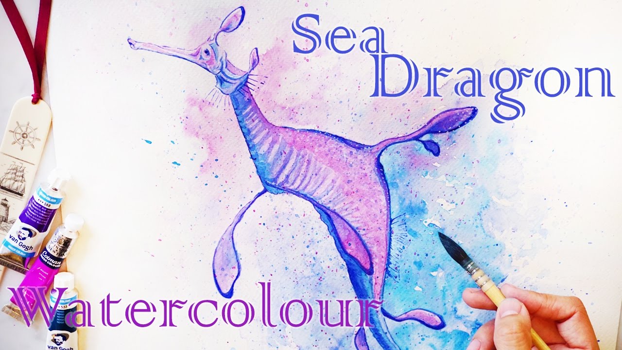 1280x720 Watercolor Ocean Life Drawing