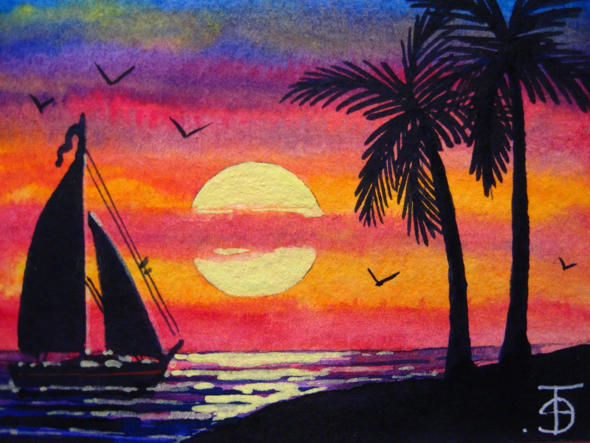 2048x1536 Painting Sunsets In Watercolour Aceo Watercolor Painting