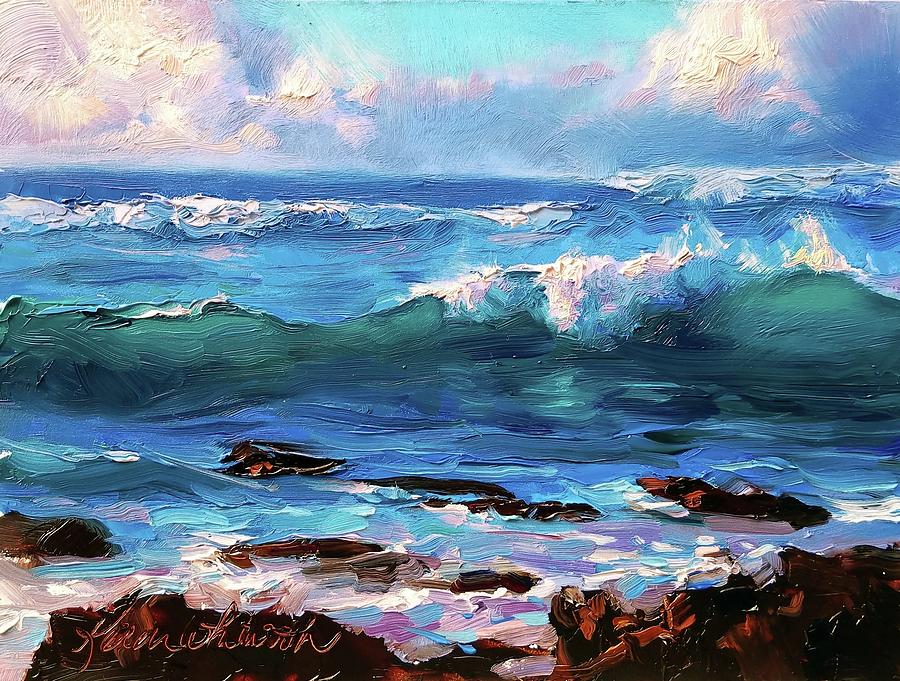 900x681 Coastal Ocean Sunset At Turtle Bay, Oahu Hawaii Beach Seascape