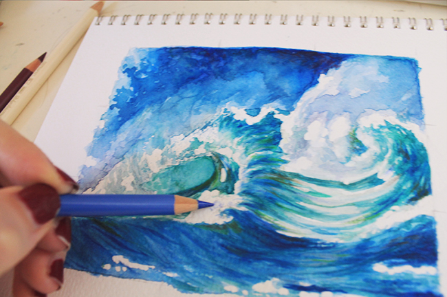 650x432 How To Paint Waves A Step By Step Mixed Media Tutorial