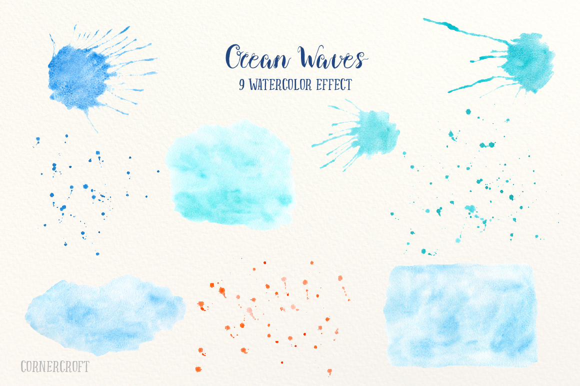 1160x772 Watercolor Clipart Ocean Waves By Cornercroft