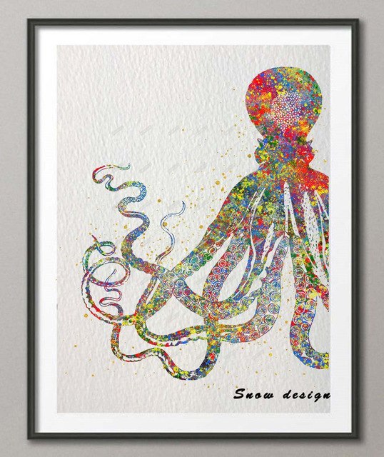 Watercolor Octopus Painting at GetDrawings | Free download