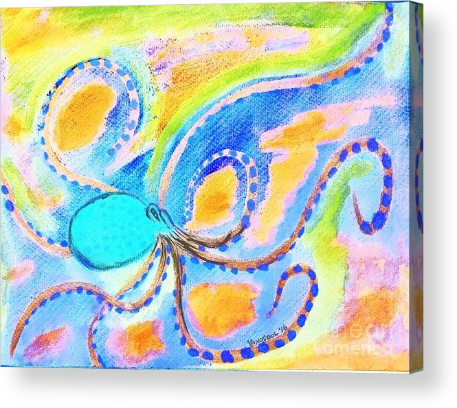 665x594 Watercolor Octopus Painting