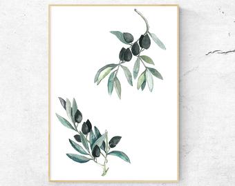 340x270 Olive Branch Print Etsy