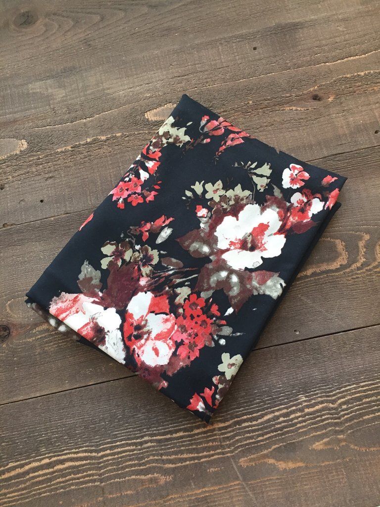 768x1024 Romantic Floral Watercolor On Black Background With Hints Of White