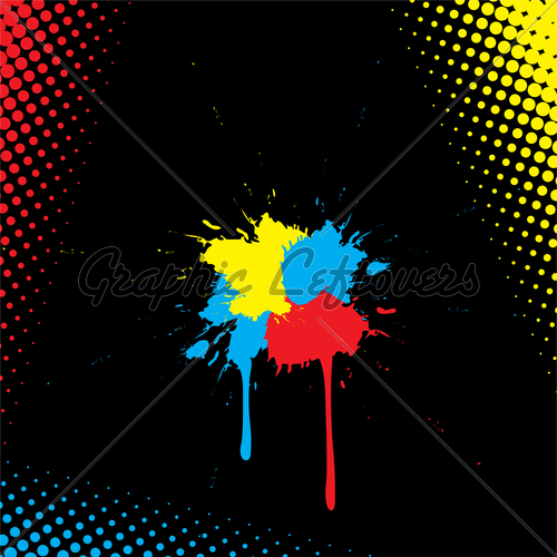 500x500 Vector Watercolor Abstract On Black Background Gl Stock Images