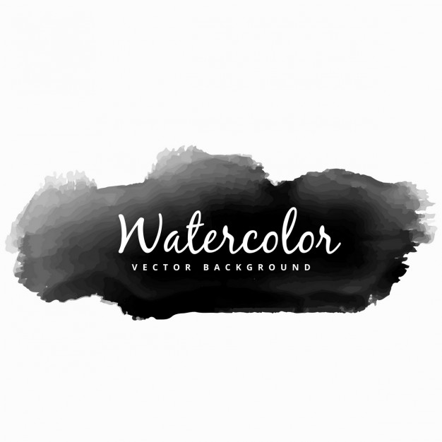 626x626 Black Watercolor Splash Vector Free Download