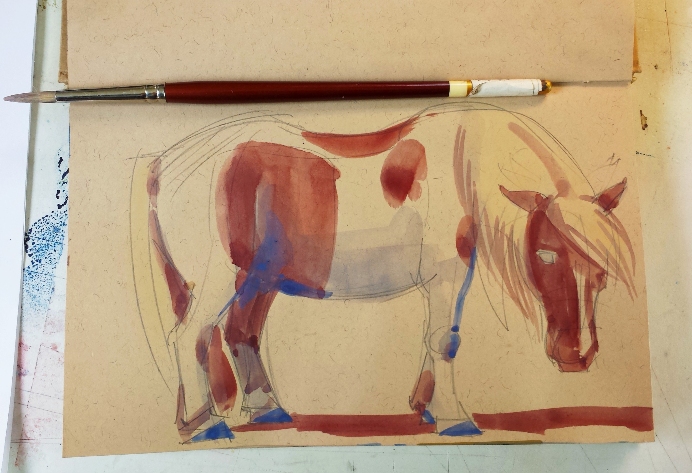 2632x1800 How I Paint With Gouache In My Brown Paper Sketchbook Ashley Wolff