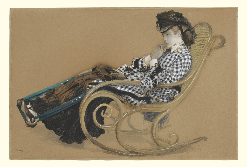 1024x694 Young Woman In A Rocking Chair, Study For The Painting The Last
