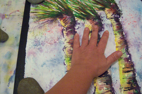 490x326 Attaching Watercolor Paper To Canvas