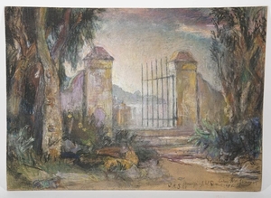 300x219 W. R. Sickert And Armstrong, Pastel On Cardboard, Watercolor