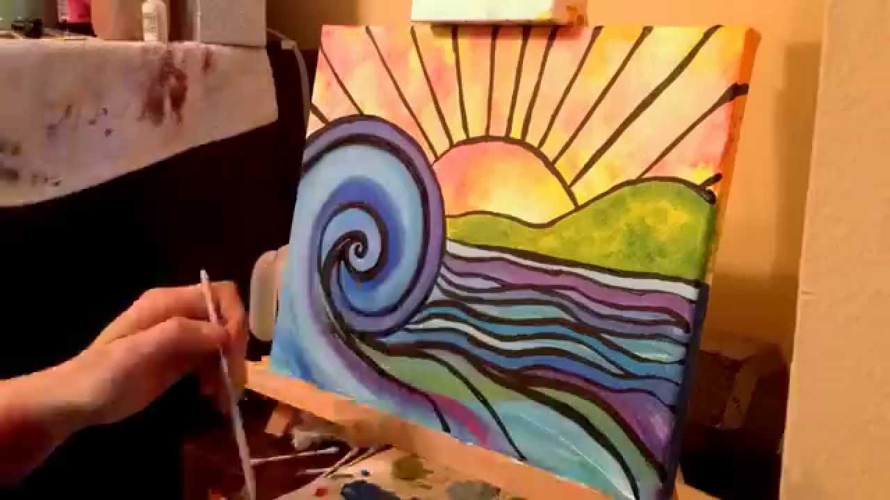1280x720 Watercolor Paint On Glass Watercolor Paint On Glass Time Lapse Of