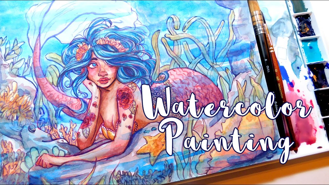 1280x720 Watercolor Painting Trying Out New Watercolor Board