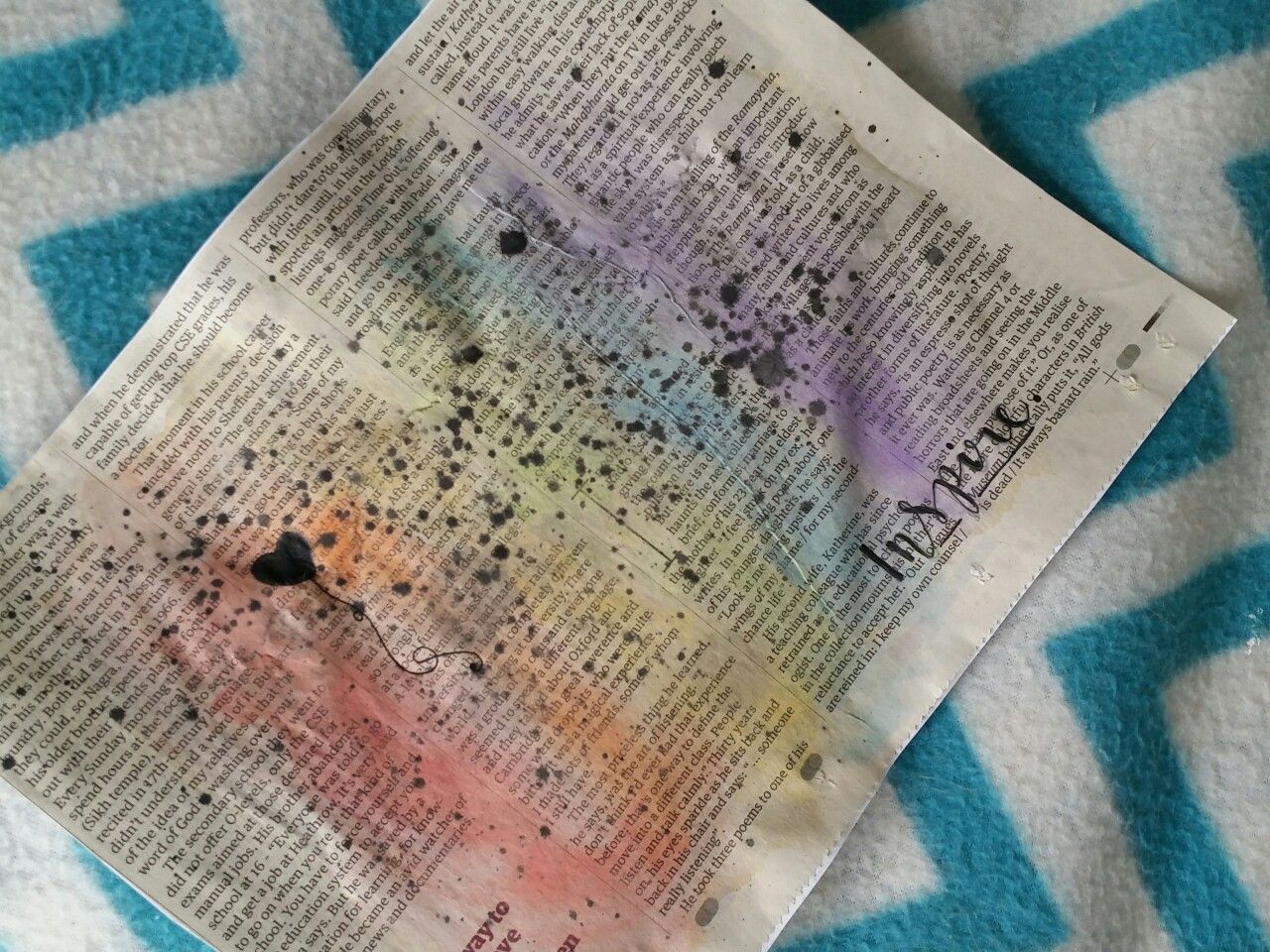 1280x960 Simple Watercolour And Newspaper Art. Things.to.try.someday