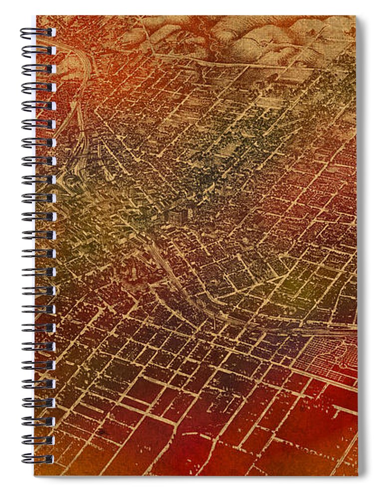 770x1000 Atlanta Georgia City Street Map Watercolor From 1892 On Recovered