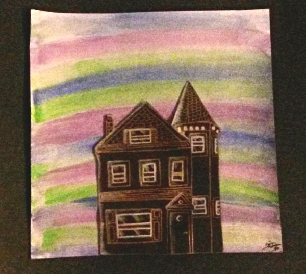 600x537 Haunted House Sharpie Poster Board Last Year By