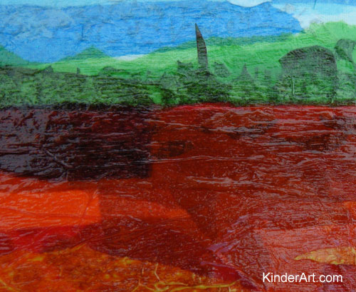 500x409 Tissue Paper Landscape Lesson Plan Painting For Kids