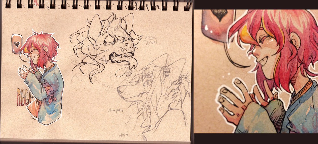 1326x603 Watercolor On Toned Paper By Hjeojeo