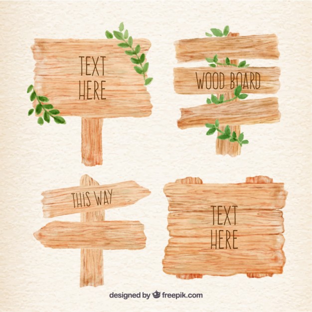 626x626 Watercolor Wood Boards Vector Premium Download