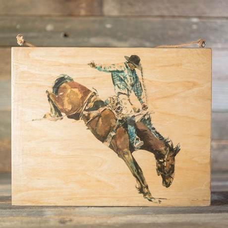 460x460 Cowboy Wood Transfer