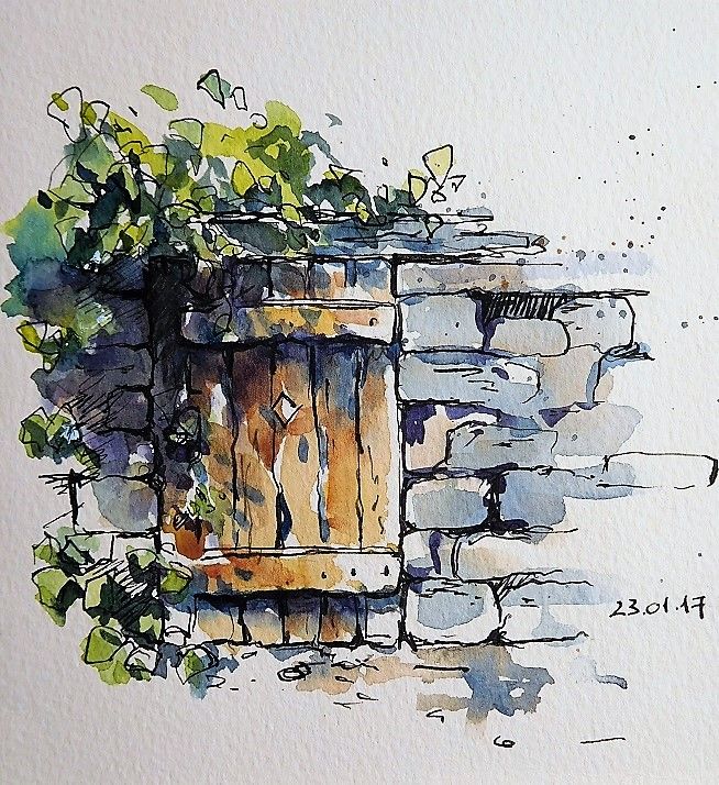 654x714 Croquis,carnets De Voyage Et Aquarelle, Stage De Croquis En Ligne