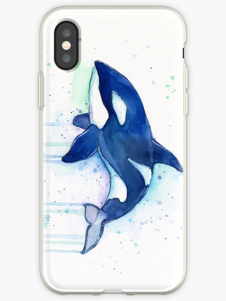 750x1000 Killer Whale Orca Watercolor Iphone Cases Amp Covers By Olga
