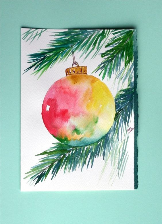 564x777 Image Result For Watercolor Ornaments Cards Watercolor