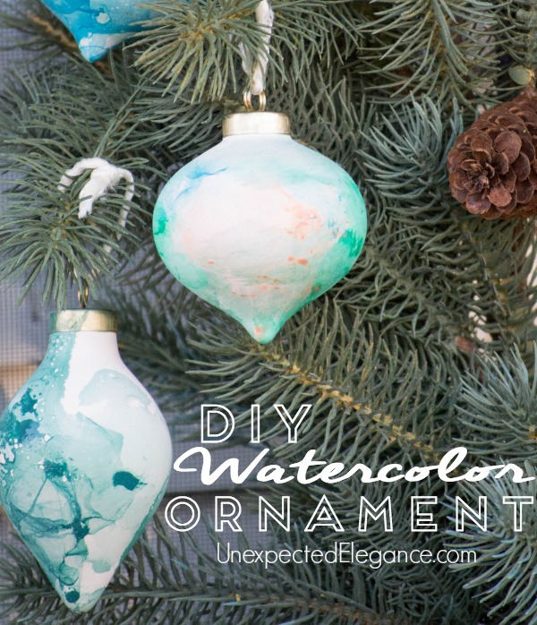 600x698 Quick Handmade Watercolor Ornament Using Nail Polish