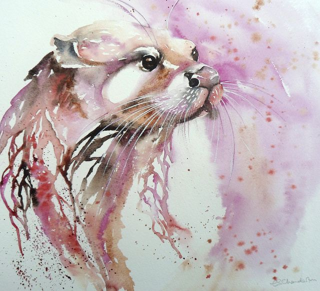 640x582 Queen Otter Breath Taking Artwork! Watercolor