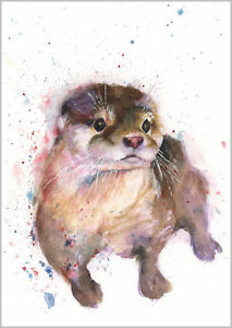 213x300 Helen April Rose Limited Print Beautiful Otter Wildlife Art