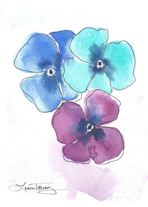 570x800 Pansies Watercolor Painting Fun Pansies