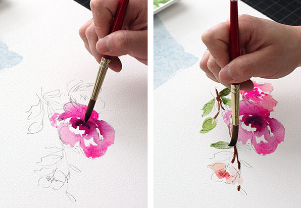 596x412 Watercolor Tutorial Part 5 Mediums And Techniques