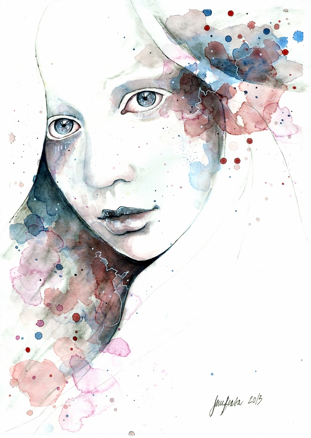 638x900 Unfinished Sympathy, Watercolor And Pencil Study By Jane Beata On