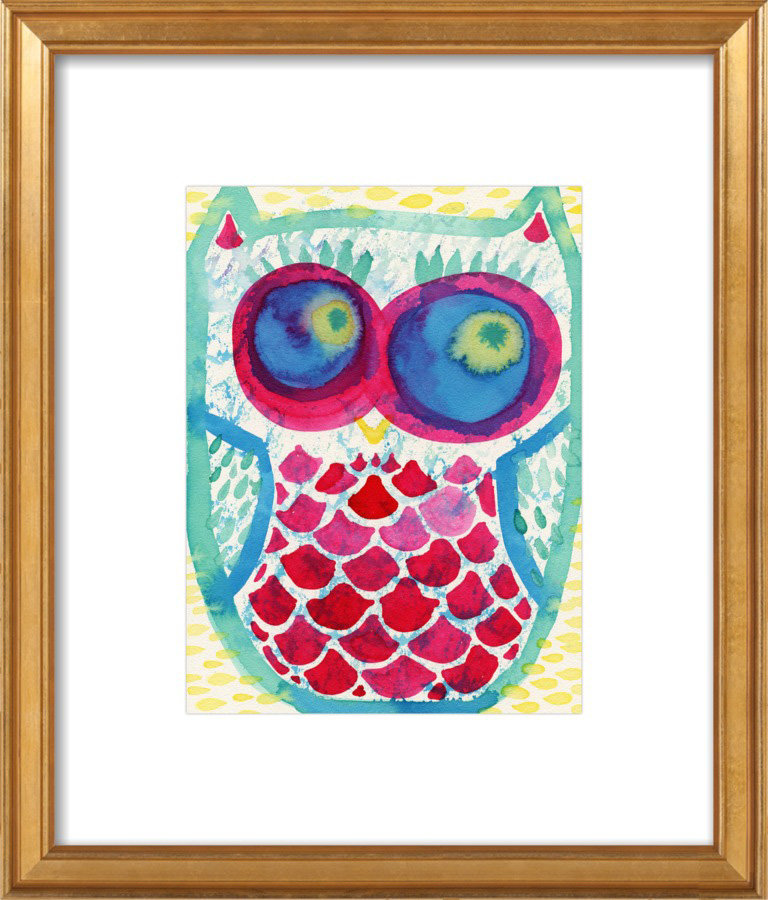 768x900 Watercolor Owl Art Print, Artfully Walls Joss Amp Main
