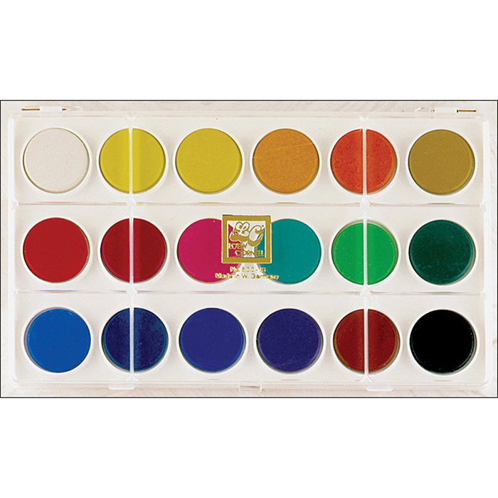 700x700 Loew Cornell Dry Pan Watercolor Paint Cakes 18 Pack