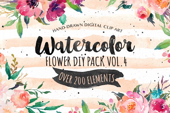 580x386 20%off Watercolor Diy Pack Vol.4