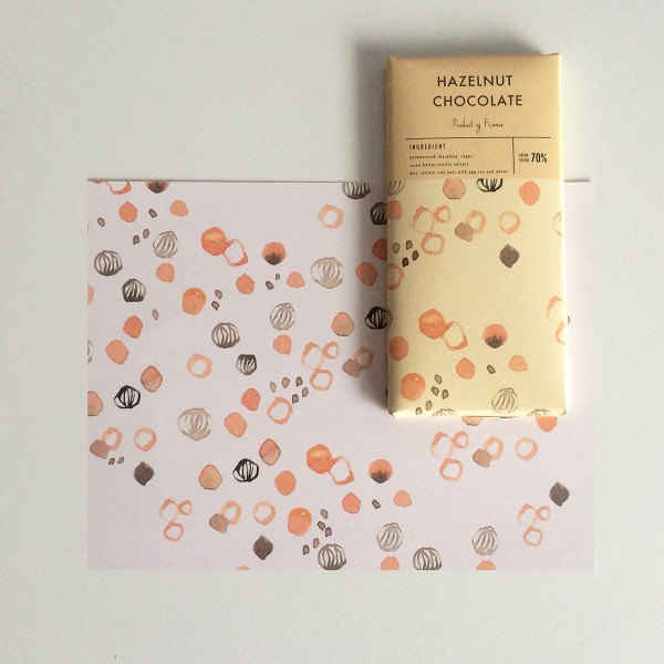 600x600 Watercolor Chocolate Packaging Design