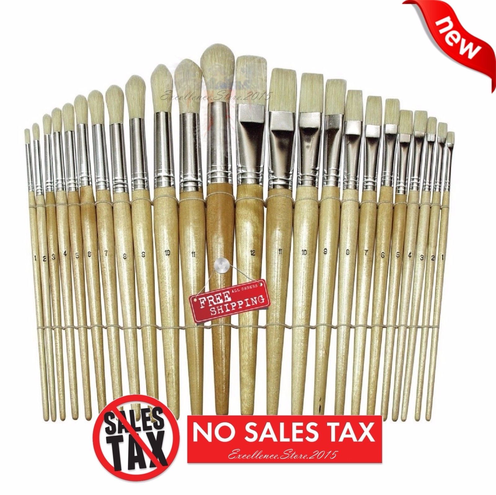 1600x1598 New Paint Brush Set Acrylic Oil Artist Watercolor 24 Piece