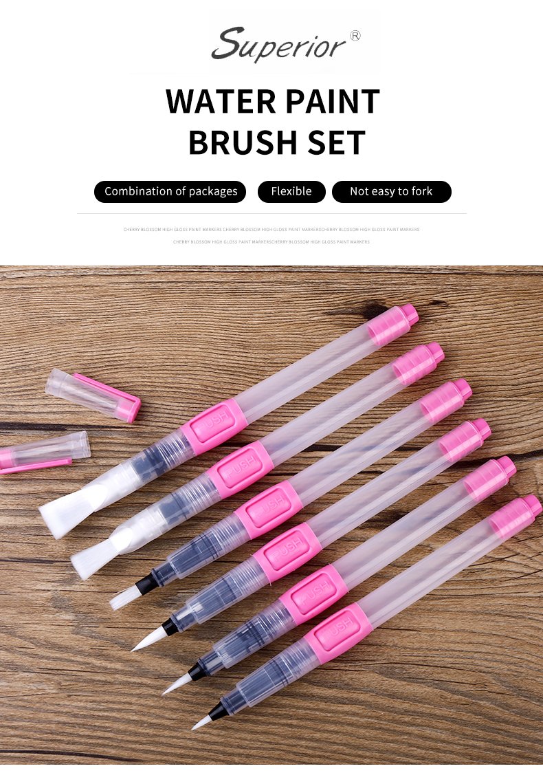 790x1140 6pcs Water Brush Water Paint Brush Set Large Capacity Soft