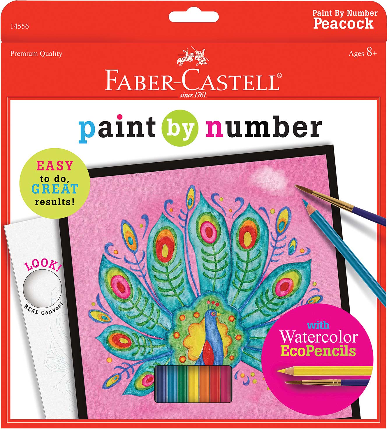 1335x1472 Paint By Number Peacock With Watercolor Ecopencils