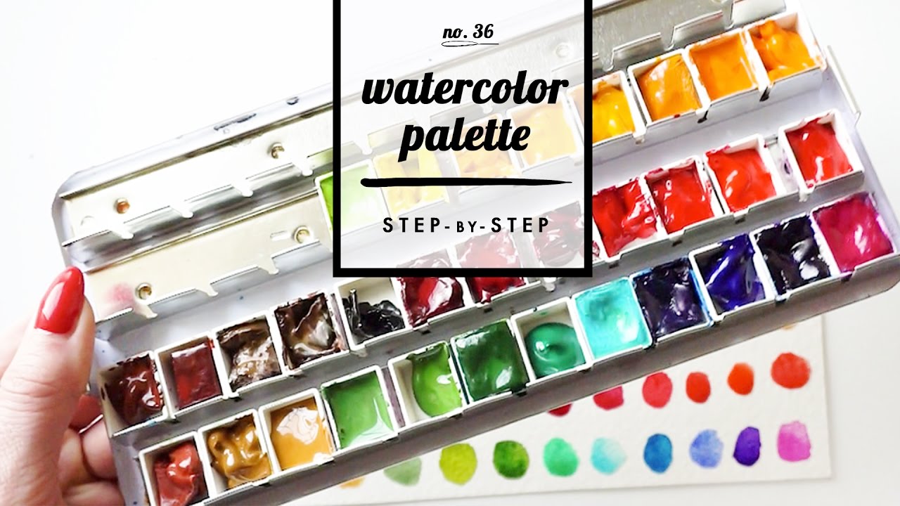 1280x720 Setting Up A New Watercolor Palette! Step By Step