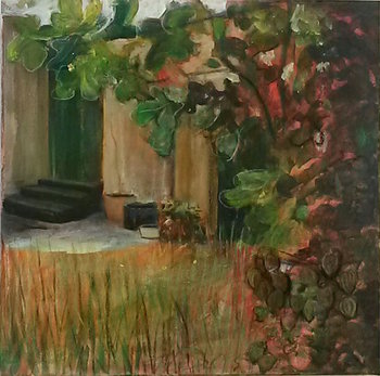 350x347 Lush Xiv (Flower Pots) By Katharina Forster (2014) Painting