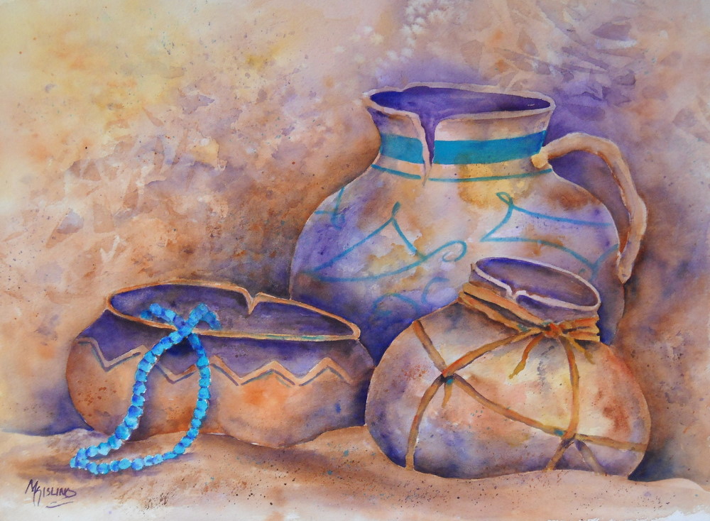 1000x734 Martha Kisling Art With Heart Southwest Pots In The Sand
