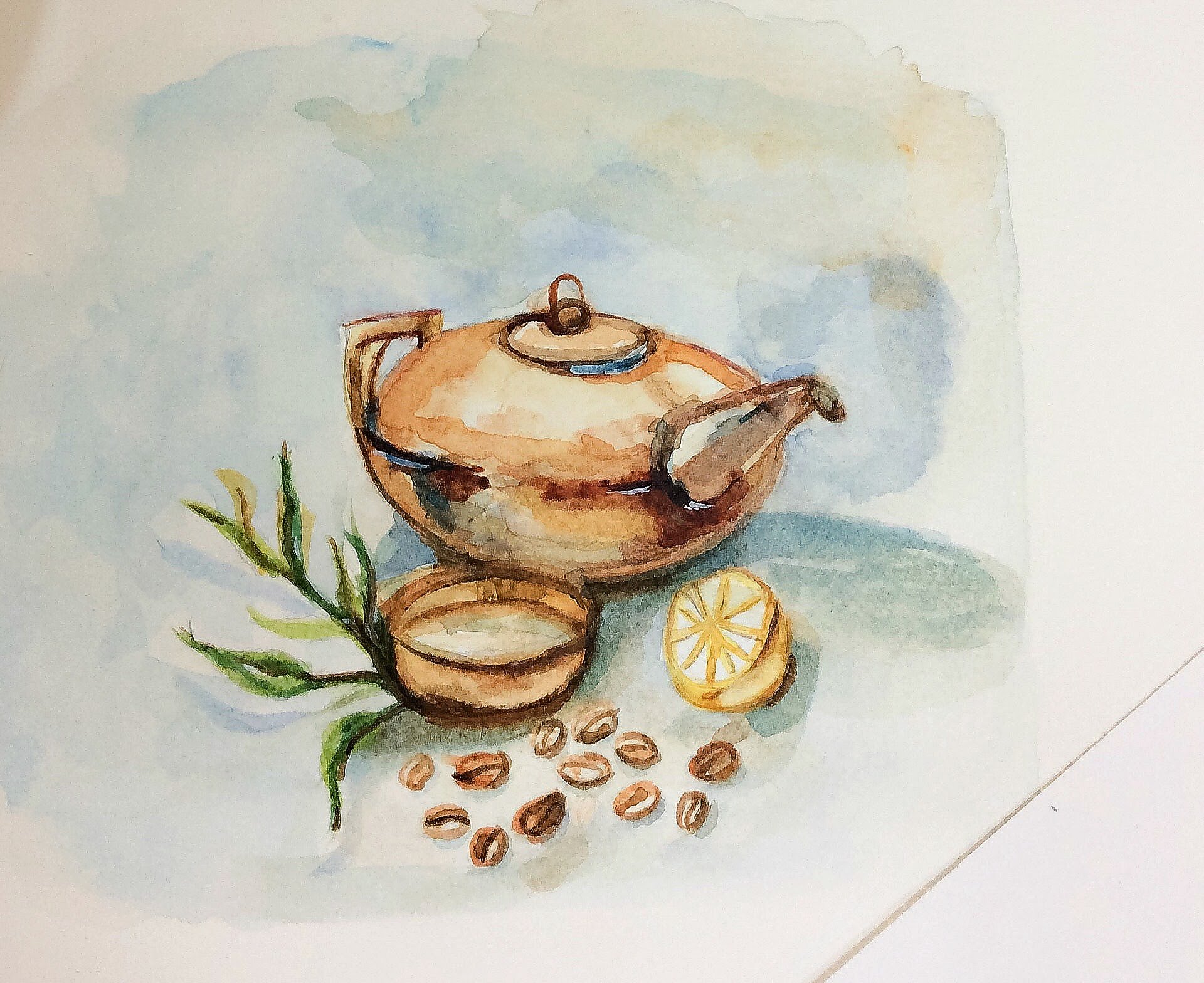 1920x1568 How To Paint Tea Pot In Watercolors (Stilllife Painting)