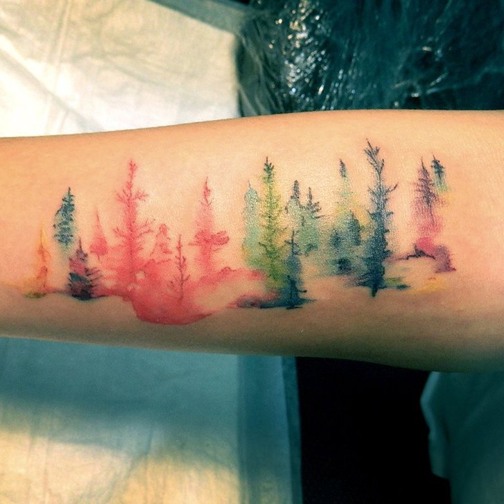 727x727 23 Stunning Watercolor Tattoo Ideas