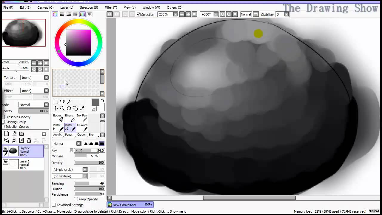 1280x720 How To Shade With Watercolor On Paint Tool Sai