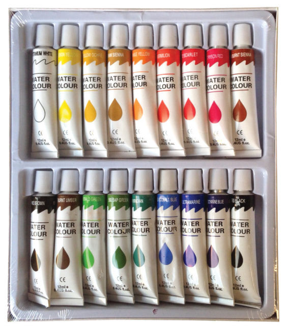 558x640 18 Pc Watercolor Paint Set Professional Artist Painting Pigment