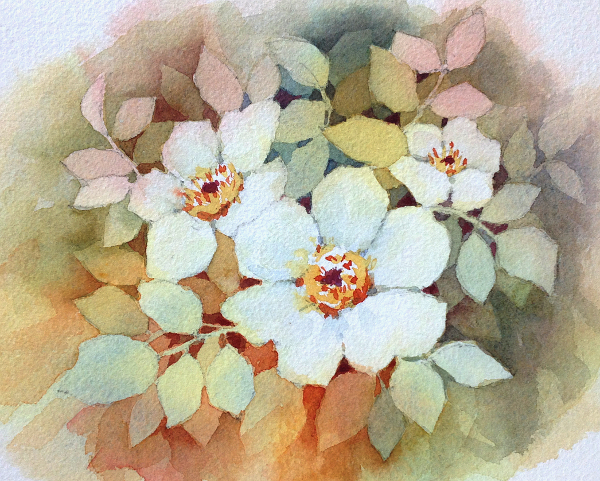 600x481 Introduction To Negative Watercolor Painting