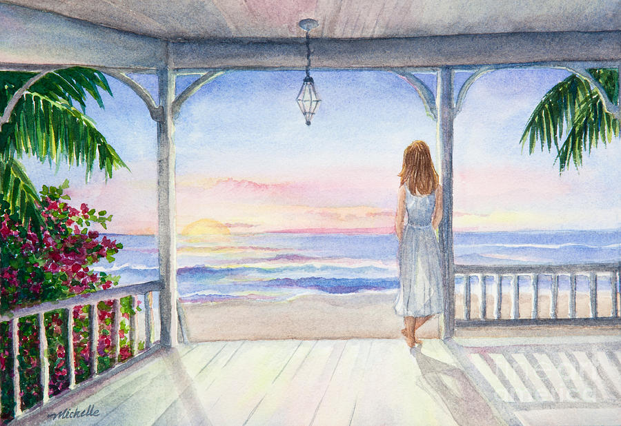 900x618 Summer Morning Watercolor Painting By Michelle Constantine